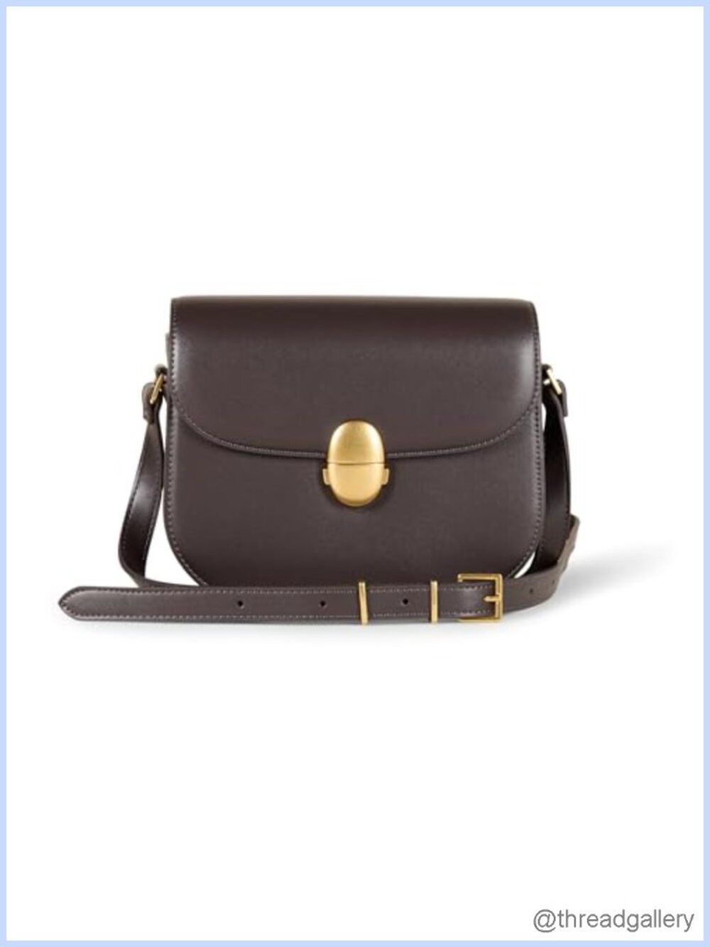 Faux Leather Crossbody Flap Bag Adjustable Strap Internal Pocket
